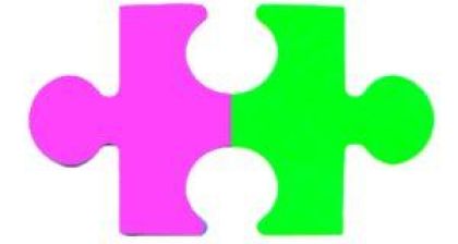 Green and Pink Puzzle Piece 300x160